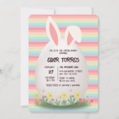 Pastel Easter Egg Bunny Baby shower Kaart (Voorkant)