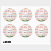 Pastel Easter Egg Bunny Baby shower Ronde Sticker (Vel)