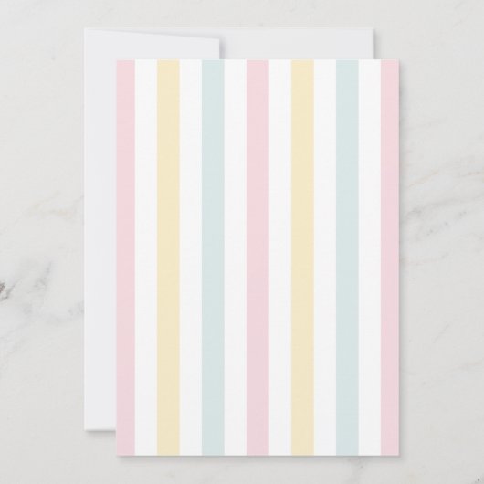 Pastel Easter Egg Hunt Party Schattige Bloemenkoni Kaart (Achterkant)