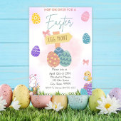 Pastel Easter Egg Hunt Party Uitnodiging