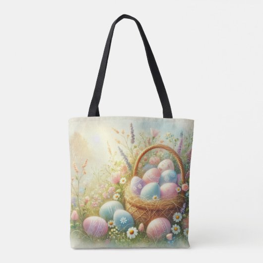 Pastel Easter Egg Hunt Tote Bag (Achterkant)