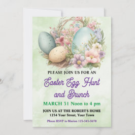  Pastel Easter Egg Hunt uitnodiging