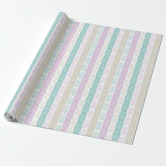 Pastel Easter Egg Pattern – Spring Holiday Design Cadeaupapier (Uitgerold)