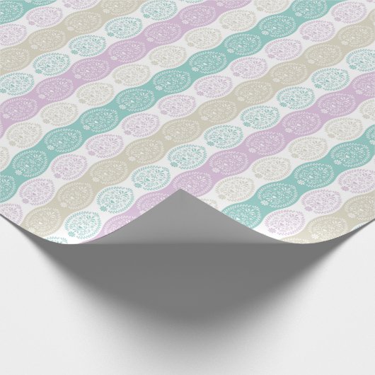 Pastel Easter Egg Pattern – Spring Holiday Design Cadeaupapier (Hoek)