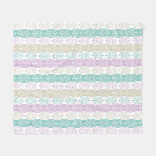 Pastel Easter Egg Pattern – Spring Holiday Design Fleece Deken (Voorkant (Horizontaal))