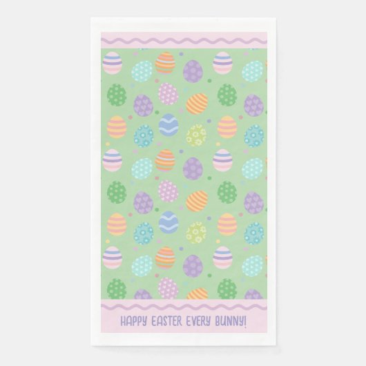 Pastel Easter Egg Set Papier servet (Voorkant)