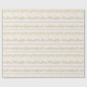 Pastel Easter Egg Stripe – Tulips & Florals Cadeaupapier (Vlak)