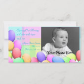 Pastel Easter Eggs Baby aankondiging (Voorkant)