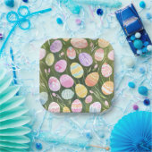 Pastel Easter Eggs | Beautiful Spring Watercolor Papieren Bordje (Feest)