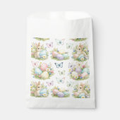 Pastel Easter Eggs & Bunnies Flowers & Butterflies Bedankzakje (Voorkant)