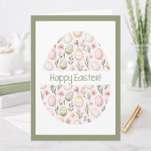 Pastel Easter Eggs Custom Happy Easter Feestdagen Kaart