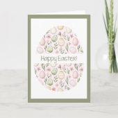 Pastel Easter Eggs Custom Happy Easter Feestdagen Kaart (Voorkant)