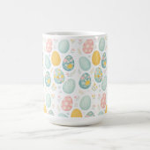 Pastel Easter Eggs Floral Pattern - Cute Spring  Koffiemok (Center)
