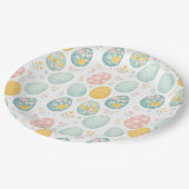 Pastel Easter Eggs Floral Pattern - Cute Spring  Papieren Bordje (Gekanteld)