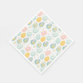 Pastel Easter Eggs Floral Pattern - Cute Spring  Servet (Hoek)