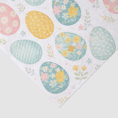 Pastel Easter Eggs Floral Pattern - Cute Spring Tissuepapier (Detail)