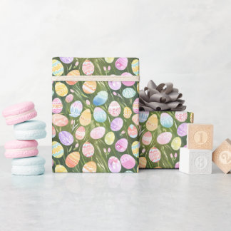 Pastel Easter Eggs | Prachtige lente Waterverf Cadeaupapier