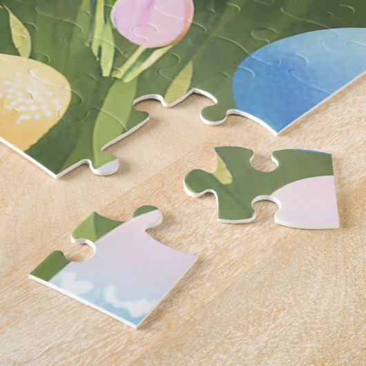 Pastel Easter Eggs | Prachtige lente Waterverf Legpuzzel (Zijkant)