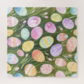 Pastel Easter Eggs | Prachtige lente Waterverf Legpuzzel (Horizontaal)