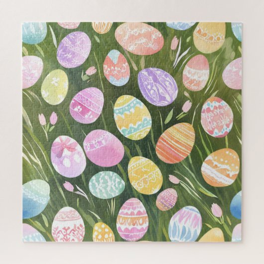 Pastel Easter Eggs | Prachtige lente Waterverf Legpuzzel (Verticaal)