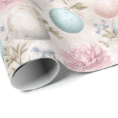 Pastel Easter Eggs Wrapping Paper Cadeaupapier (Rol Hoek)