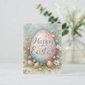 Pastel Easter Eggs zegeningen Briefkaart (Staand voorkant)