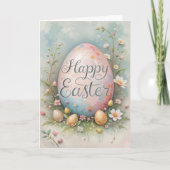 Pastel Easter Eggs zegeningen Kaart (Voorkant)
