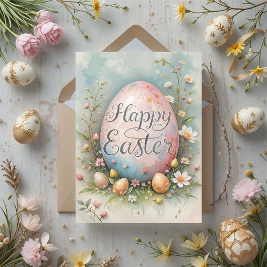 Pastel Easter Eggs zegeningen Kaart