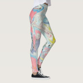 Pastel Ebru Water Marmer Abstract Leggings (Rechts)
