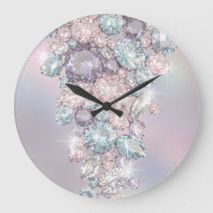 Pastel Edelsteen Esthetische Wandklok – Elegante C