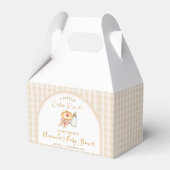 Pastel een beetje Cutie Pie Gingham Herfst Baby sh Bedankdoosjes (Achterkant)