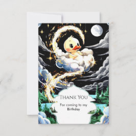 Pastel Eend Verjaardag Bedankkaart
