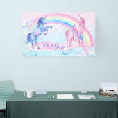 Pastel Eenhoorn Baby shower Banner (Beurs)
