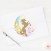 Pastel Eenhoorn Baby shower Stickers (Envelop)