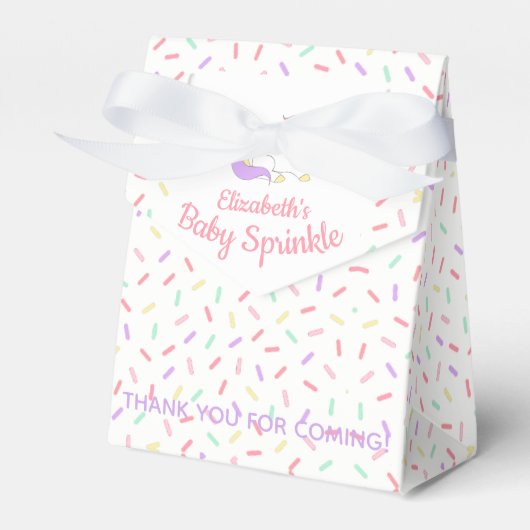 Pastel Eenhoorn Baby Sprinkle Bedankdoosjes (Voorkant Zijde)