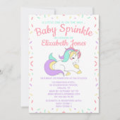 Pastel Eenhoorn Baby Sprinkle Uitnodiging (Voorkant)