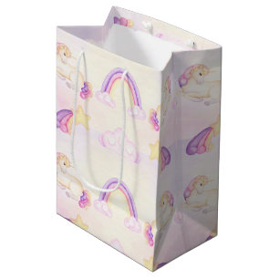 Pastel Eenhoorn En Regenboog Medium Cadeauzakje