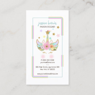 Pastel Eenhoorn Kinderen Boutique Sieraden Display Visitekaartje