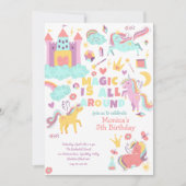 Pastel eenhoorn magie is overal verjaardag kaart (Voorkant)