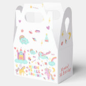 Pastel eenhoorn magie is rond de verjaardag bedankdoosjes (Geopend)