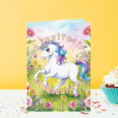 Pastel Eenhoorn Magische Aangepaste Verjaardagsfot
