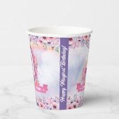 Pastel Eenhoorn Meisje Verjaardag magie eenhoorn Papieren Bekers (Rechts)