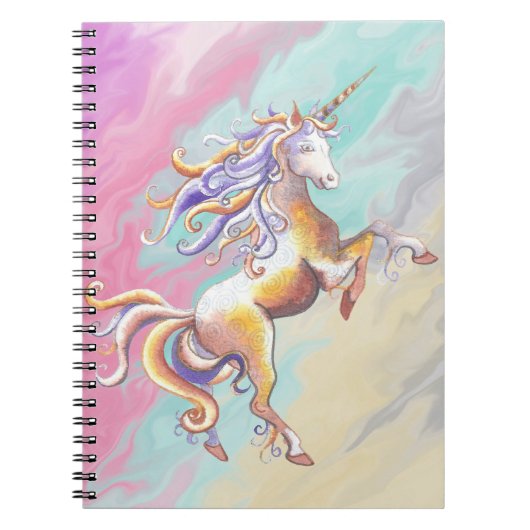 Pastel Eenhoorn Notitieboek (Voorkant)