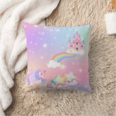 Pastel Eenhoorn Prinses Kussensloop Kussen (Deken)
