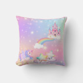 Pastel Eenhoorn Prinses Kussensloop Kussen (Voorkant)