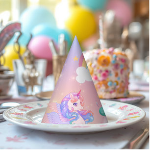 Pastel Eenhoorn Prinses Papier Feesthoed Feesthoedjes