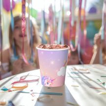 Pastel Eenhoorn Prinses Papieren Beker
