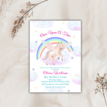 Pastel Eenhoorn Regenboog Sprookje Baby shower