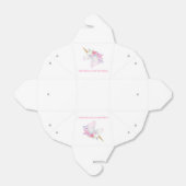 Pastel Eenhoorn Roze Paarse Gouden Glitter Verjaar Bedankdoosjes (Uitgevouwen)