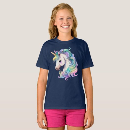 Pastel Eenhoorn T-shirt (Voorkant volledig)